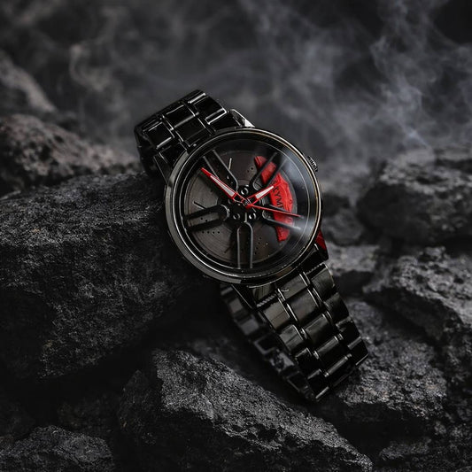 Men's Stylish Spinning Dial Watch – Premium Rotating Wheel Design Wrist Watch For Men (Without Box)
