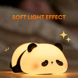 Cute Panda Silicone Night Light – Soft Touch LED Lamp For Kids Bedroom