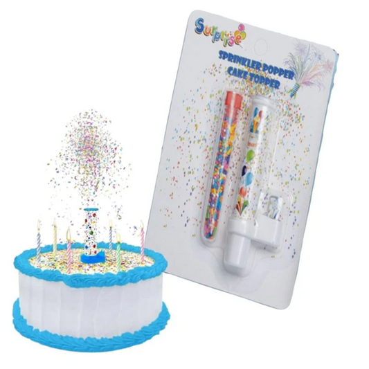 Musical Sprinkle Popper Cake Topper – Surprise Party Decoration