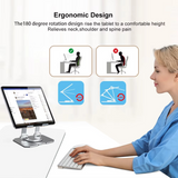 360° Rotating Metal Tablet & Mobile - Adjustable, Foldable, And Portable Desk Mount With Cooling Design For Phones, Tablets, And Small Devices, Device Cooling Stand | Stainless Steel Stand, Tablet Holder Stand - Random Color