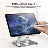 360° Rotating Metal Tablet & Mobile - Adjustable, Foldable, And Portable Desk Mount With Cooling Design For Phones, Tablets, And Small Devices, Device Cooling Stand | Stainless Steel Stand, Tablet Holder Stand - Random Color