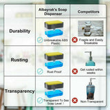 2-In-1 Multi-Function Dishwashing Liquid Box Soap Pump Dispenser For Dish Soap And (Without Sponge) - Each