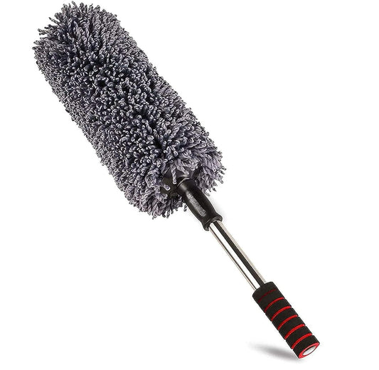 Premium Microfiber Car Duster Kit With Telescopic Handle – Scratch-Free Interior & Exterior Cleaning Brush For Cars, SUVs, Trucks & Home Use