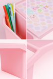 Kids Portable Study Table – Multifunctional Plastic Desk With Side Storage (Random Color)