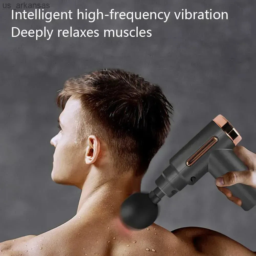 4-In-1 Massage Gun | Deep Tissue Percussion Massager With 4 Attachments | Handheld Electric Muscle Therapy Device