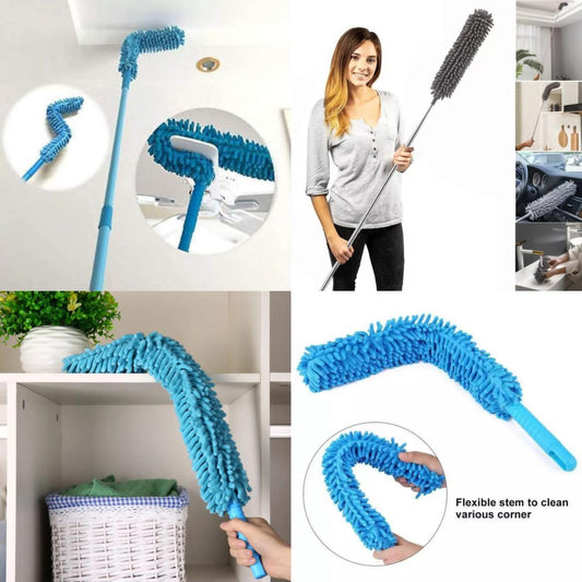 Extendable & Flexible Fan Duster Microfiber Fan Cleaning Duster Brush | With Long Extendable Rod For Dusting Cleaner For Fan Car Kitchen & Furniture