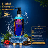 Instant Glow Herbal Shampoo 20+ Formula 500ml | Organic Herbal Shampoo For Hair Growth & Hair Fall Control | Dandruff & Frizz Control | Scalp Nourishing Hair Care