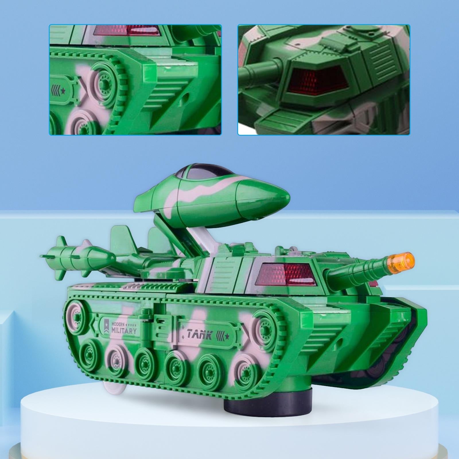2‑In‑1 Military Aircraft & Tank Toy | Transformable Fighter Jet & Tank | Durable & Safe For Kids (Random Colour)
