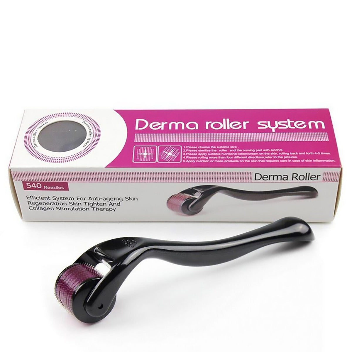Titanium Needles Derma Roller 0.5mm Length Size - Skincare Product Designed For Beauty And Daily Skincare Routine - With Box