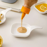 7Pcs Polished Plastic Sauce Dish Set Food Storage Container Steak Sauce Plate Seasoning Dish