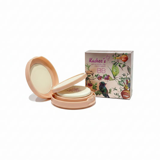 Kashees 2 In 1 Face Powder 110g – Dual Coverage Foundation & Setting Powder With Smooth Matte Finish, Long-Lasting Oil Control Formula For Flawless Everyday Makeup
