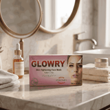 GLOWRY Skin Tightening Face Mask With Fuller’s Clay | Natural Indian Formula For Oil Control & Pore Cleansing | 100% Organic Herbal Pack