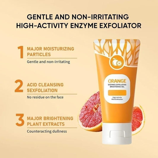 Orange Enzyme Exfoliating Gel | Brightening, Nourishing & Citrus Skincare For Radiant, Glowing, Healthy Skin | 60g