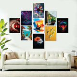 Set Of 9 Premium Wall Art Photo Tiles – Modern Home Decor Sets 8x11