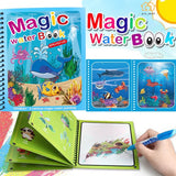 Magic Water Book Painting 5 Pages Drawing Coloring Book With Magic Water Pen ( Random Design )