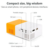 Portable YG300 Mini LED Projector A1 LED LCD Mini Video Projector – International Version | Compact Home Theater | White & Yellow