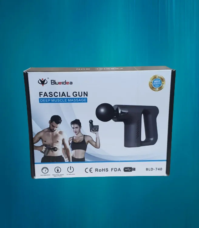Blueidea Deep Tissue Fascial Massager With 4 Massage Muscle Massage Gun (Random Color).
