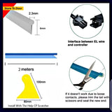 Car Dashboard Neon Red EL Wire Light 3 Meter – Flexible Ambient Interior Decorative Light Strip
