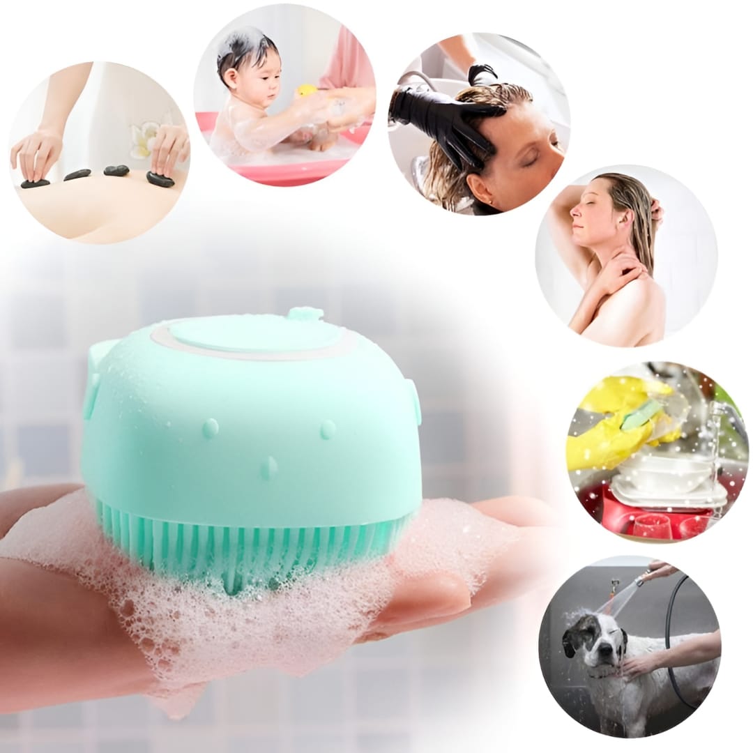 Combo Deal Of Silicone Back Scrubber And Silicone Bath Brush - Soft Body Exfoliating Shower Tools For Effective Cleaning And Skin Massage