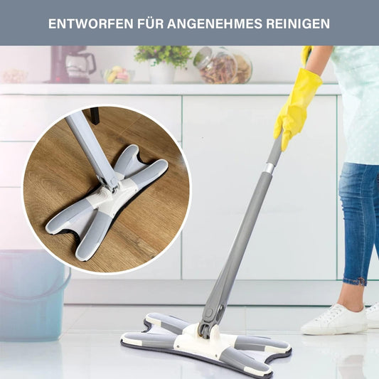 XMOP Floor Mop | Advanced Cleaning Technology | Easy Floor Wiping | Microfiber Head | Durable & Portable | With 1 Cloth