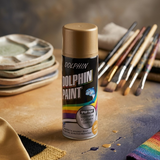 Dolphin Chrome Gold Spray Paint 300ml – High Shine Metallic Finish Spray