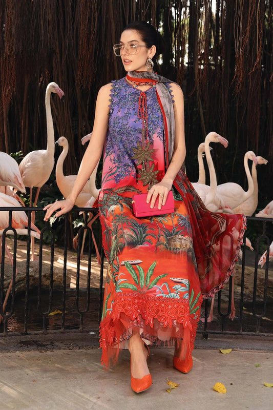 Elegant Embroidered Lawn 3 Piece Unstitched Suit With Chiffon Dupatta MBL-MPT-2907-B-26 – Summer Collection 2026