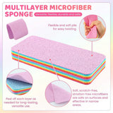 Multi-Purpose Microfiber Rainbow Sponge – 12 Layer Durable Cleaning Sponge For Kitchen & Household Use