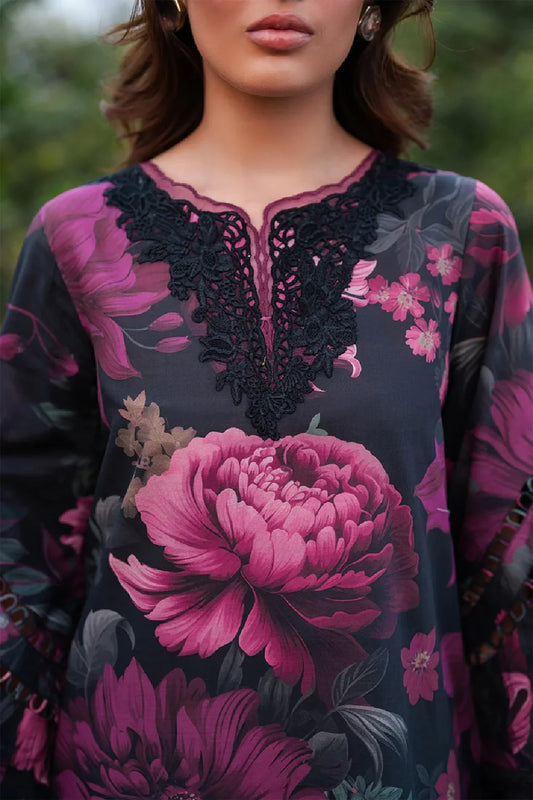 Iznik Digital Printed 3Pc Embroidered Lawn Unstitched Suit With Chiffon Dupatta – Summer Collection 2026