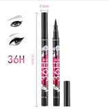 (Pack Of 06) YANQINA 36H Precision Liquid Waterproof Eyeliner Pencil | Eye Liner (Black)