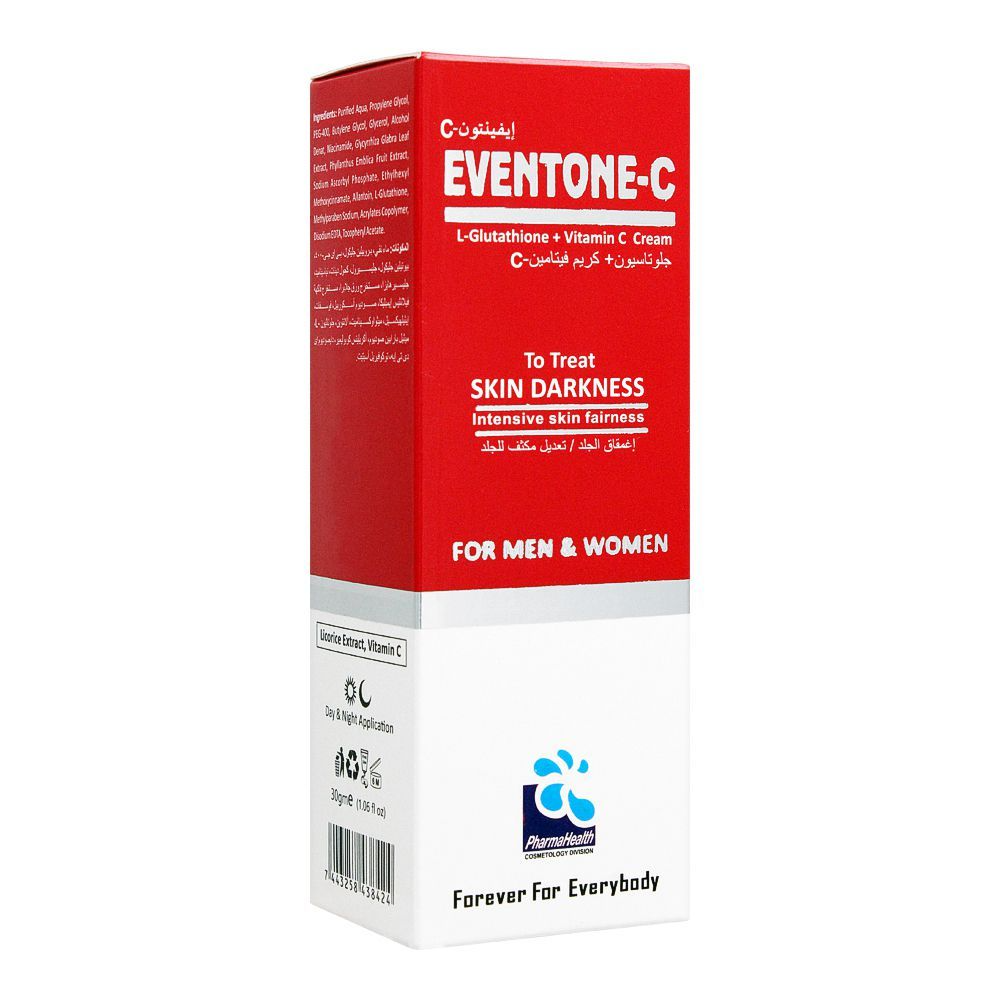 Eventone-C Cream With L-Glutathione & Vitamin C – Advanced Skin Brightening & Anti-Pigmentation Formula – 20g