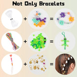 4000PCS Pony Beads Friendship Bracelet Making Kit – 96 Colors DIY Jewelry Craft Set With Letter Beads & Charms - Random Color