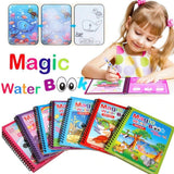 Magic Water Book Painting 5 Pages Drawing Coloring Book With Magic Water Pen ( Random Design )