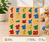 Math Puzzle Board Game - Educational Wooden Learning Toy Crafted From MDF Wood For Children And Mathematical Skills Development
