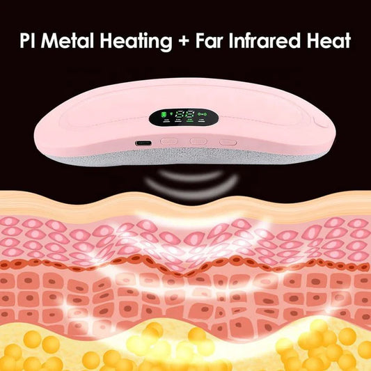 Electric Period Cramp Massager Vibrator Heating Belt For Menstrual Relief Pain Waist Stomach Warming Women Gift Box Packing(Random Color )