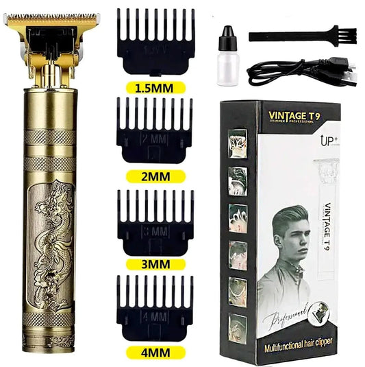 Professional Vintage T9 Trimmer – Cordless Hair Clipper And Shaving Machine For Men - Grooming Product Designed For Hair Cutting And Daily Shaving Routine (Metal Body)