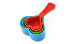 Heart Shaped Measuring Cups Multicolor | 4-Piece/Set Kitchen Measuring Cups For Baking & Cooking | Cute Heart Design, Food-Grade, Easy To Clean