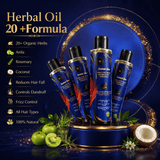 Instant Glow Herbal Oil 20+ Formula 200ml | Organic Hair Oil With Amla & Rosemary | Anti Hair Fall, Dandruff & Frizz Control | Hair Growth & Scalp Nourishment Oil