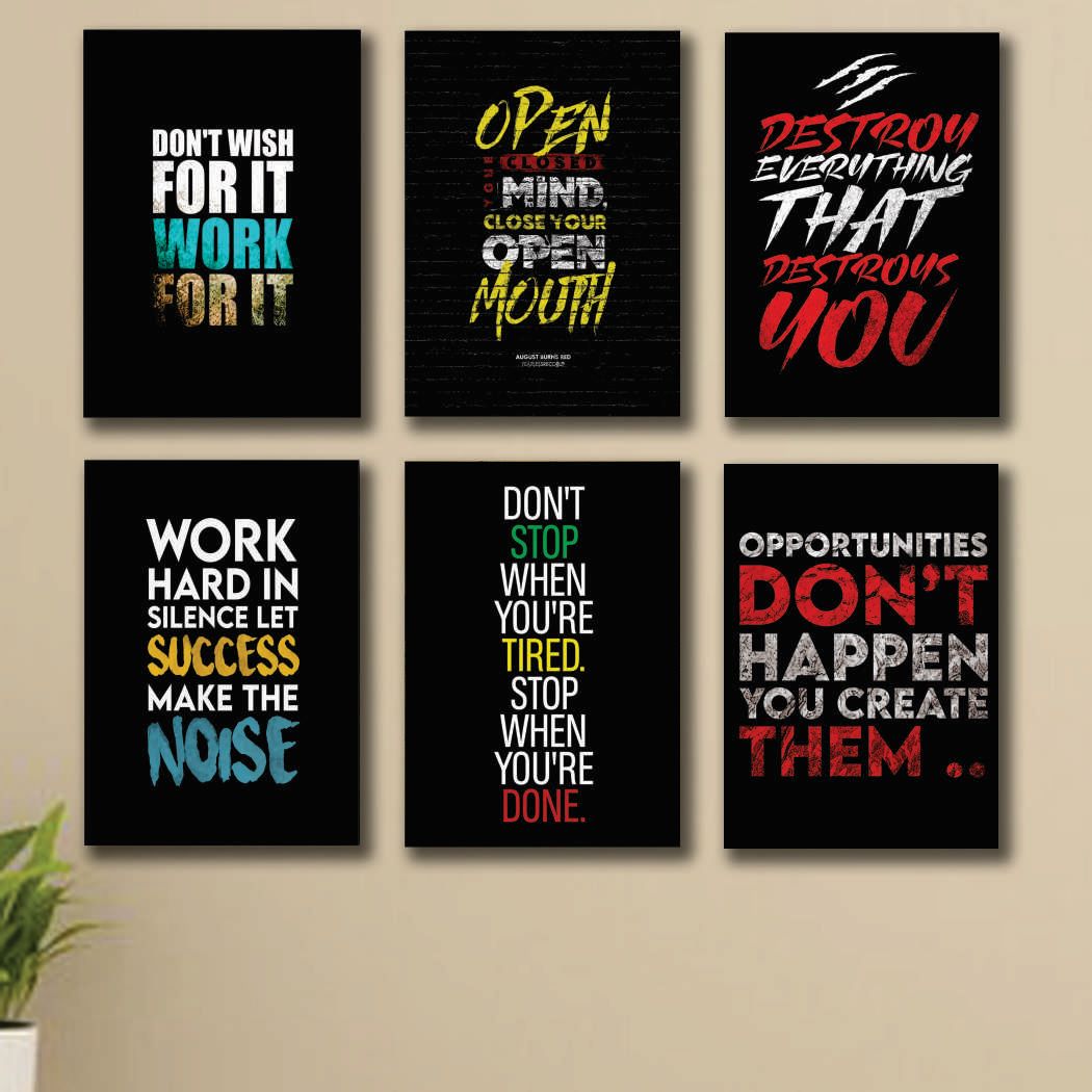 Set Of 6 Premium Wall Art Photo Tiles – Modern Home Decor Sets 8x11