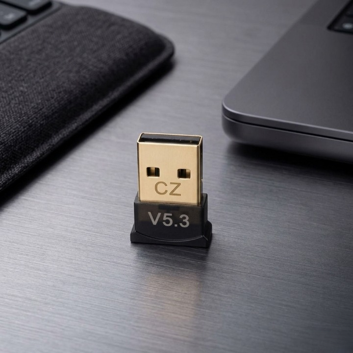Mini Bluetooth 5.3 USB Dongle – Ultra-Compact Plug & Play Wireless For Windows PCs