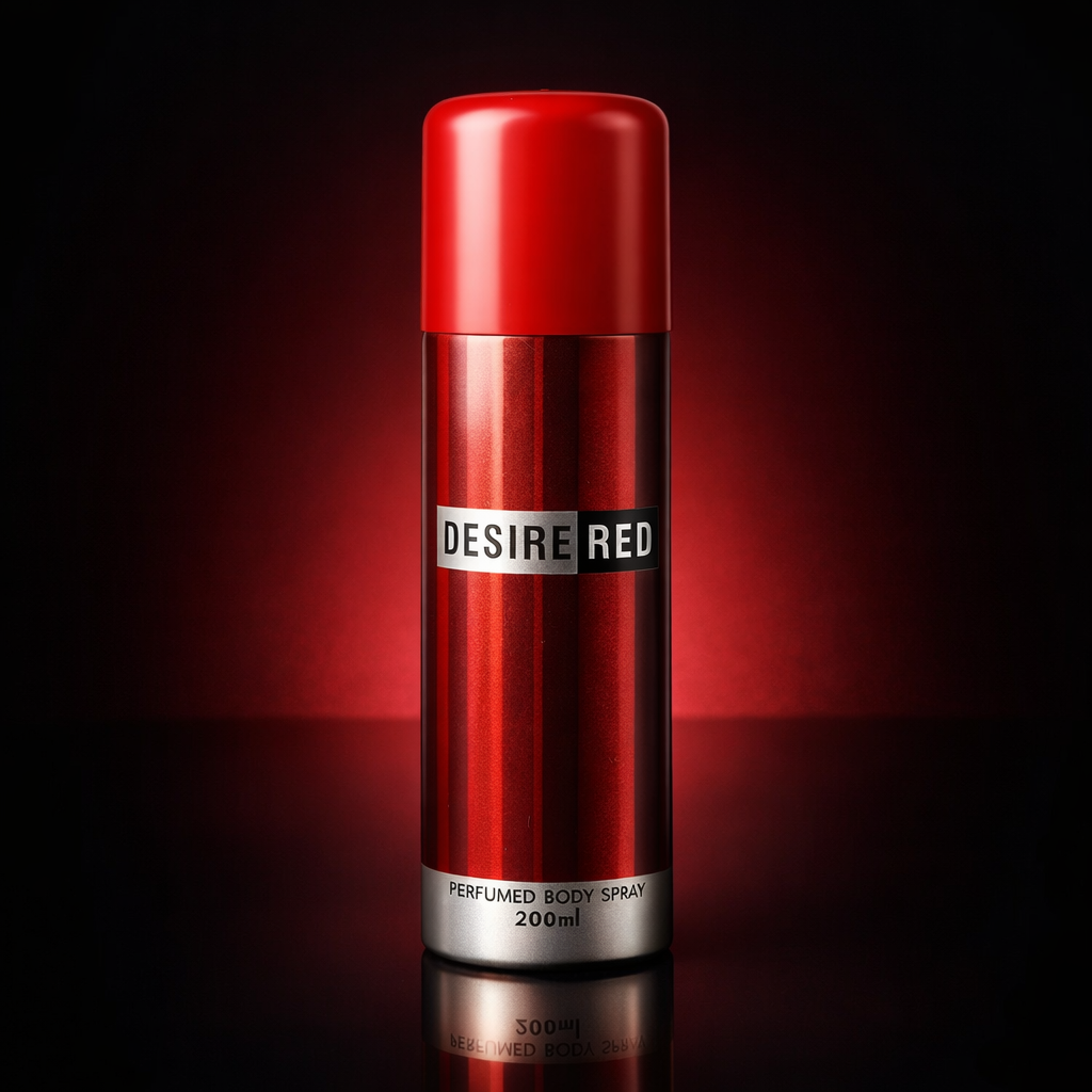 Desire Red Perfumed Body Spray For Men 200ml – Long Lasting Fresh & Spicy Fragrance
