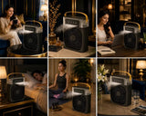 18-Inch Portable Mini Air Cooler Fan With Water Spray, USB Powered, 3-Speed Cooling & LED Light