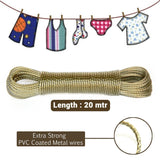 Home Square 20m Extra Strong PVC Coated Clothesline Metal  Wire In Pakistan