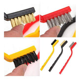 Home Square 3 Pcs Wire Brush Set Includes Steel Brass & Nylon Brush In Pakistan