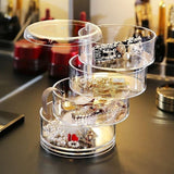 Home Square 4 Layer Rotating Clear Jewellry Organizer In Pakistan