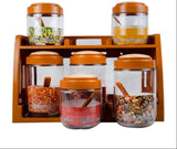 Home Square 6 Spice Rack With Airtight Jars In Pakistan