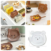 8pcs Bear Snack Plate Set