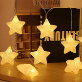 Cracked Star Decoration String Lights ( Cell Operated )