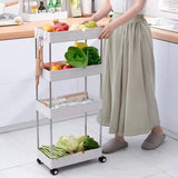 Home Square 🛒 Hot Selling Moveable 4 Tier Slim Trolley - ( Limited Time Offer! ) In Pakistan