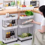 Home Square 🛒 Hot Selling Moveable 4 Tier Slim Trolley - ( Limited Time Offer! ) In Pakistan