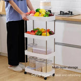 Home Square 🛒 Hot Selling Moveable 4 Tier Slim Trolley - ( Limited Time Offer! ) In Pakistan